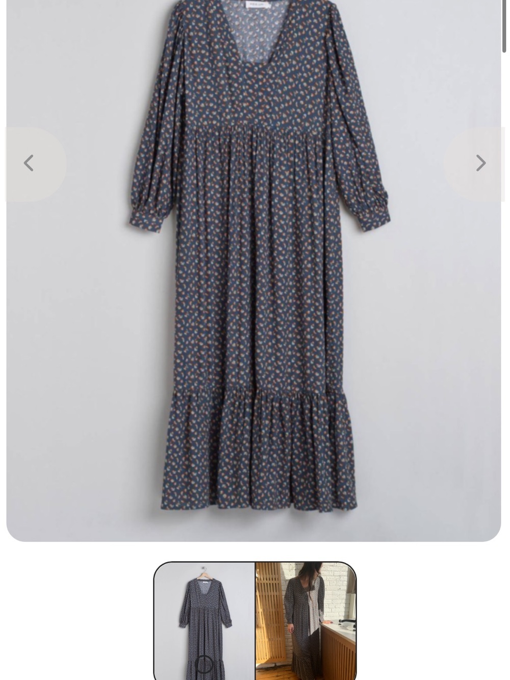 Indi & Cold Jane Long Sleeve Maxi Dress in Oceano Colour BOHO